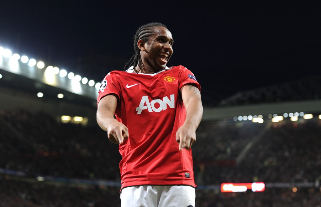 Manchester United's Oliveira Anderson celebrates scoring his second and side's fourth goal of the game