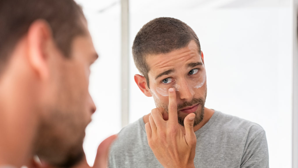 Man using Face Cream 