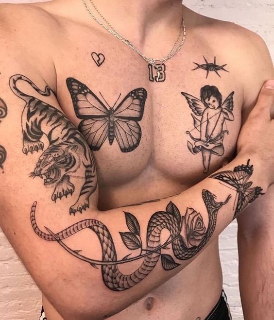 butterfly tattoos for men