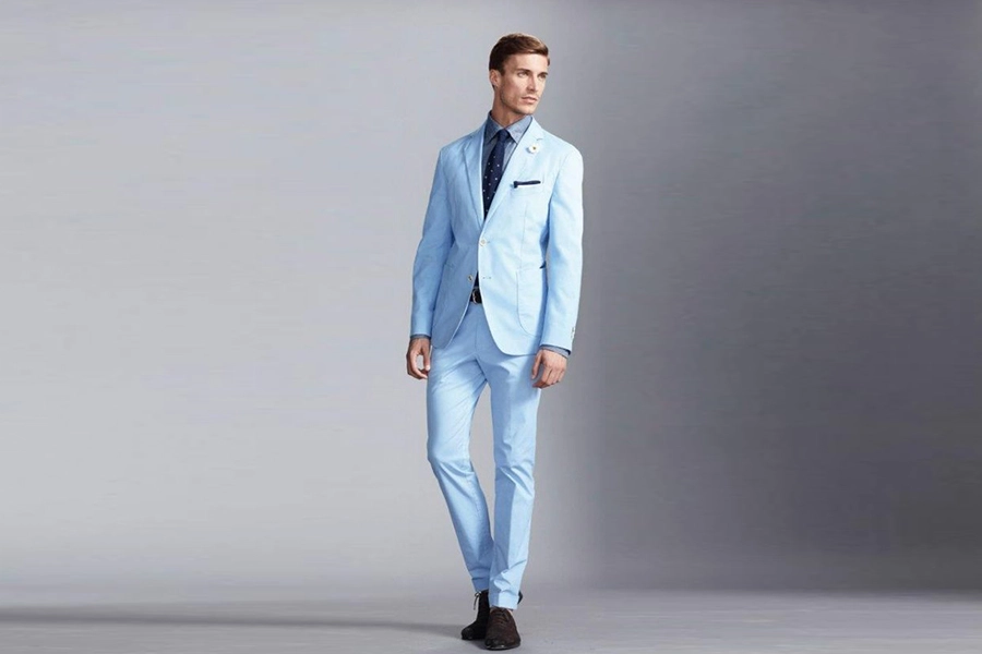 blue suit fashion for men