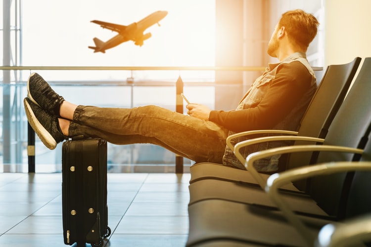 man travel