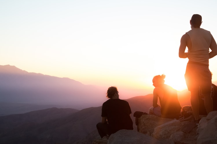 friends and sunset