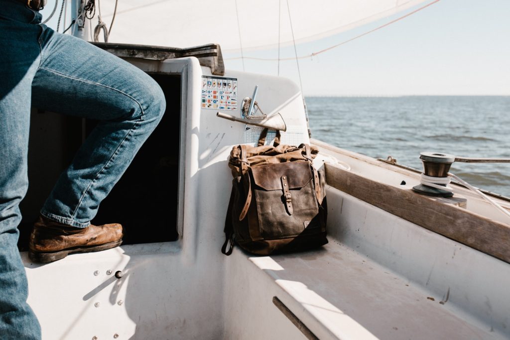 Man traveling alone