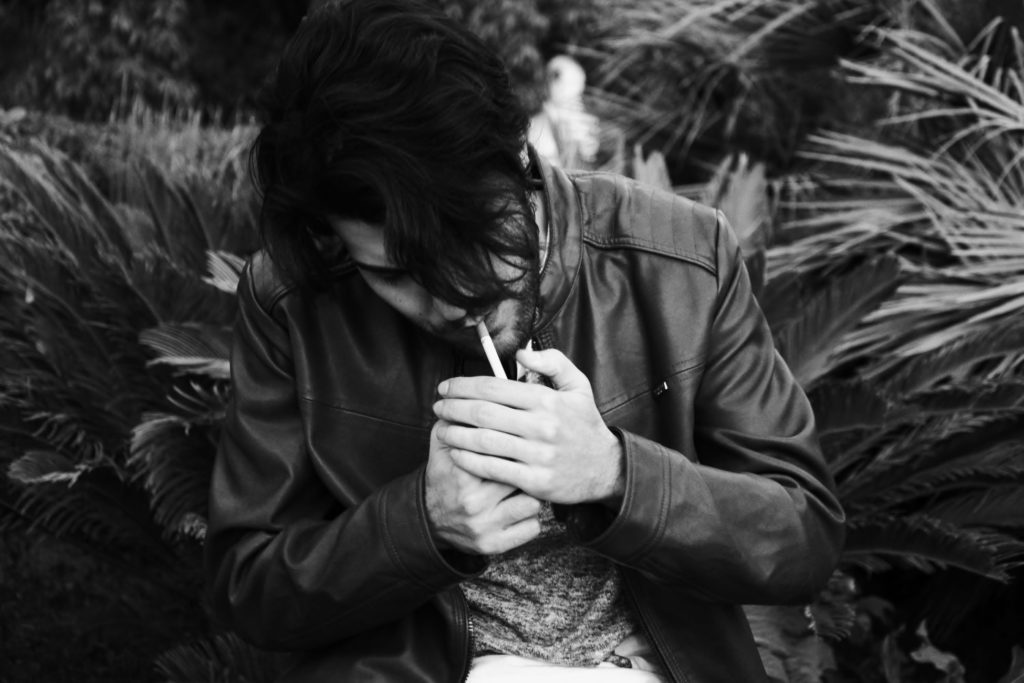 man wearing Leather Jacket