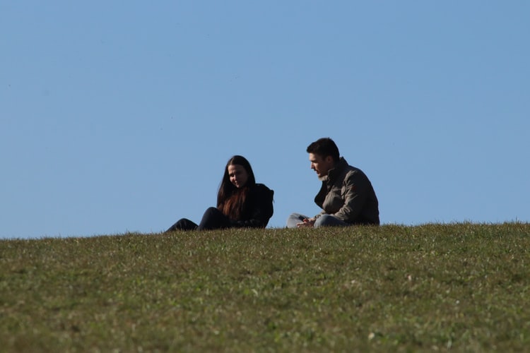 sitting couple