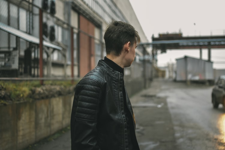 leather jacket in casual style