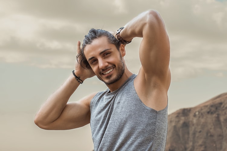 man smile