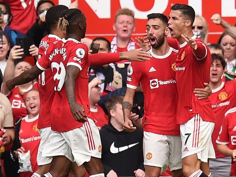 Cristiano Ronaldo and Man United Teammates