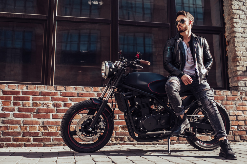 Handsome Bearded Biker With Classic Style