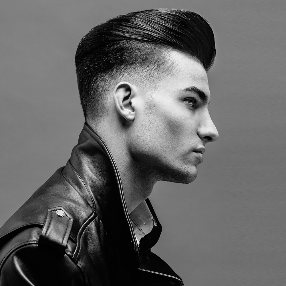 The Drop-Fade Pompadour