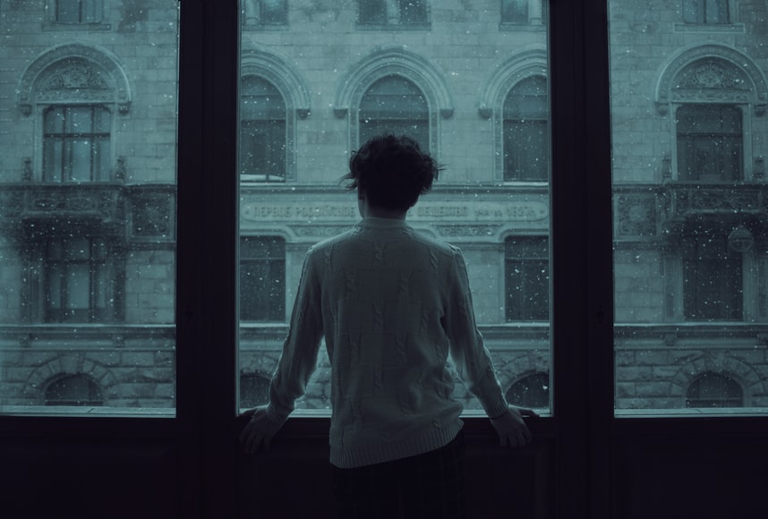 man alone