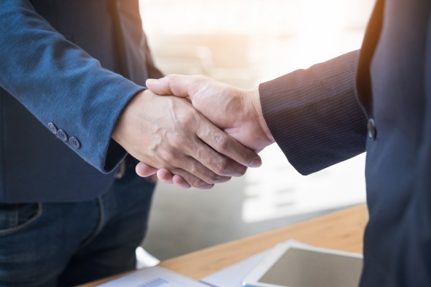 business man shaking hand