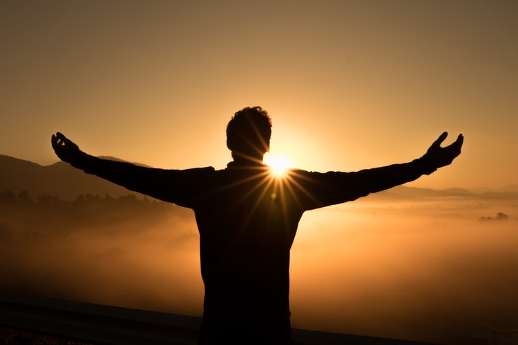 man and morning