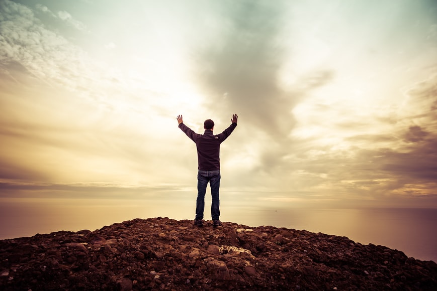 standing man on the hill