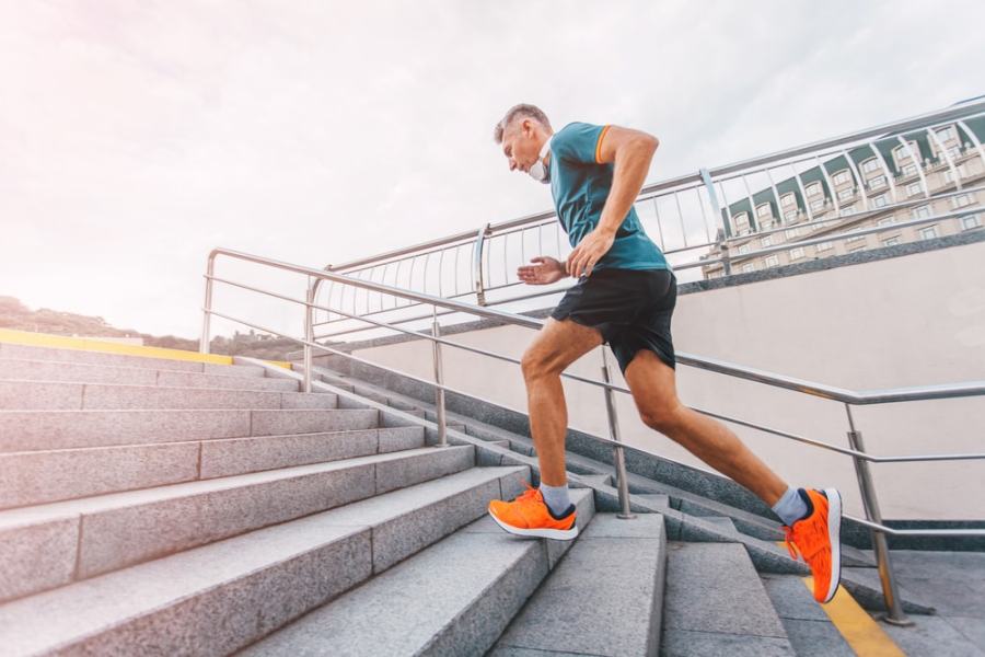 man walking exercise
