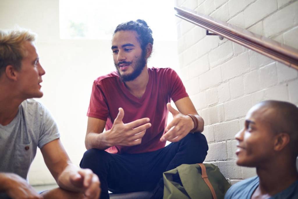 Men's Groups Talking  