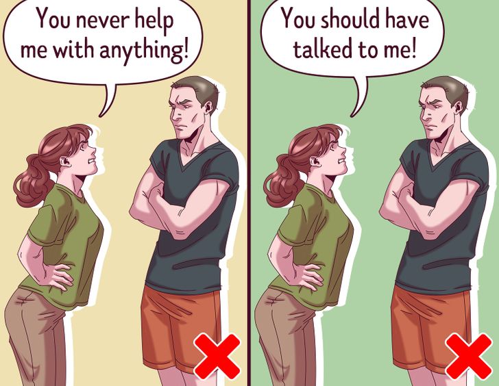 Using these 4 words when expressing yourself to your partner