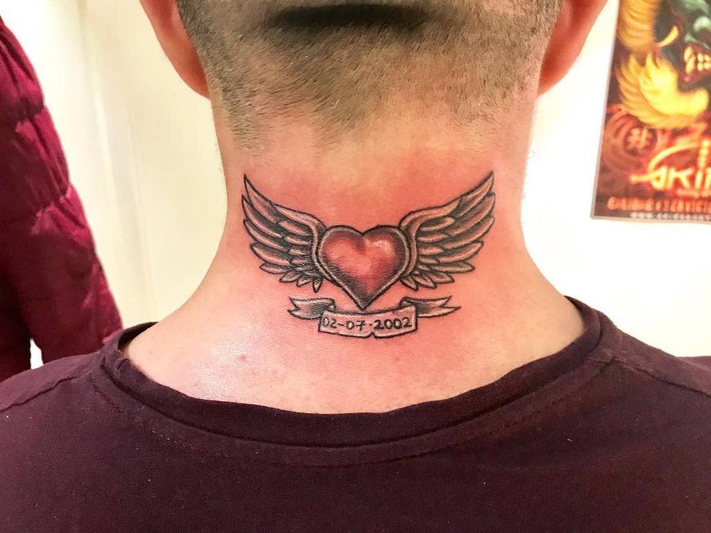 Heart with Wings Tattoo