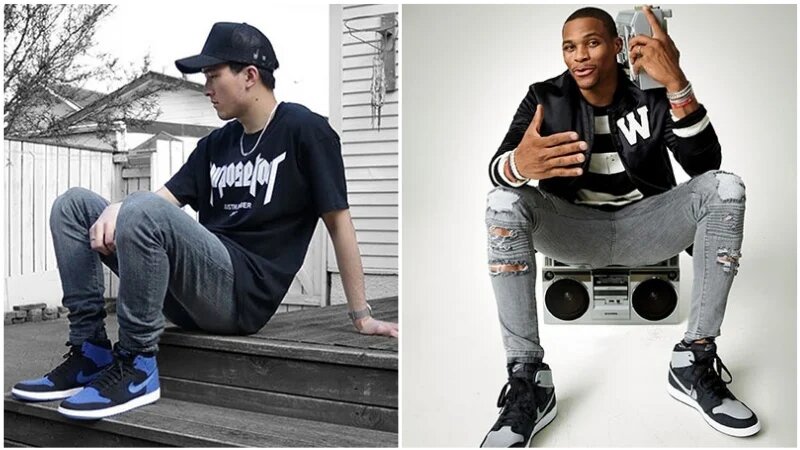 jordan fashion with jeans