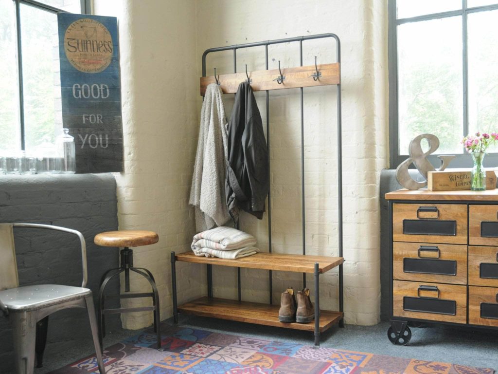 Vintage Style Hallway Coat Rack 