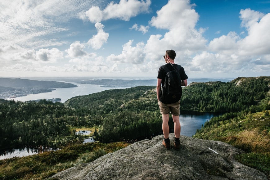 Man standing on The stone