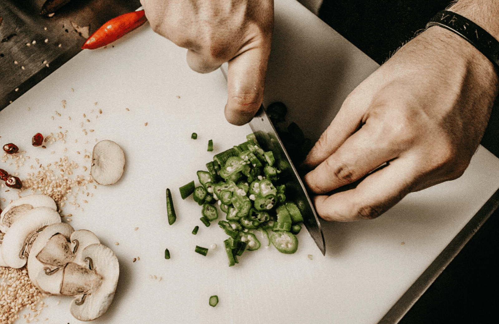 man cooking