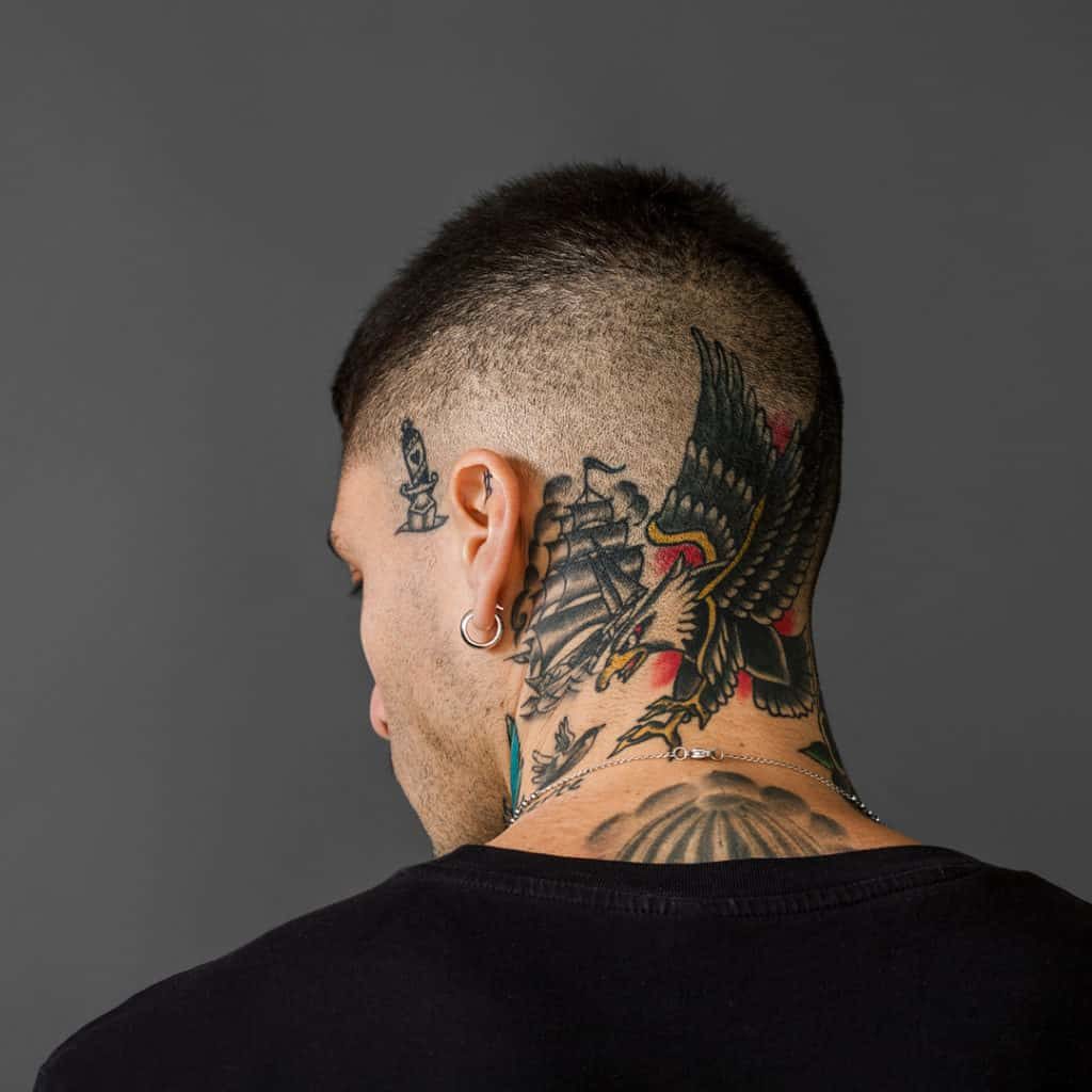 american traditional ship tattoo