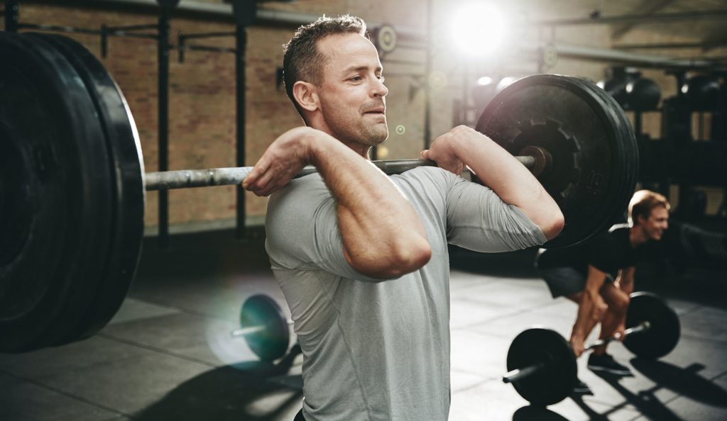 Man Lifting Weights 