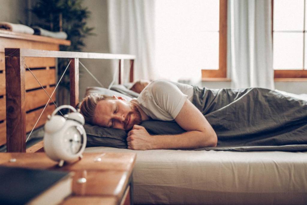  Handsome Man Sleeping Bed  
