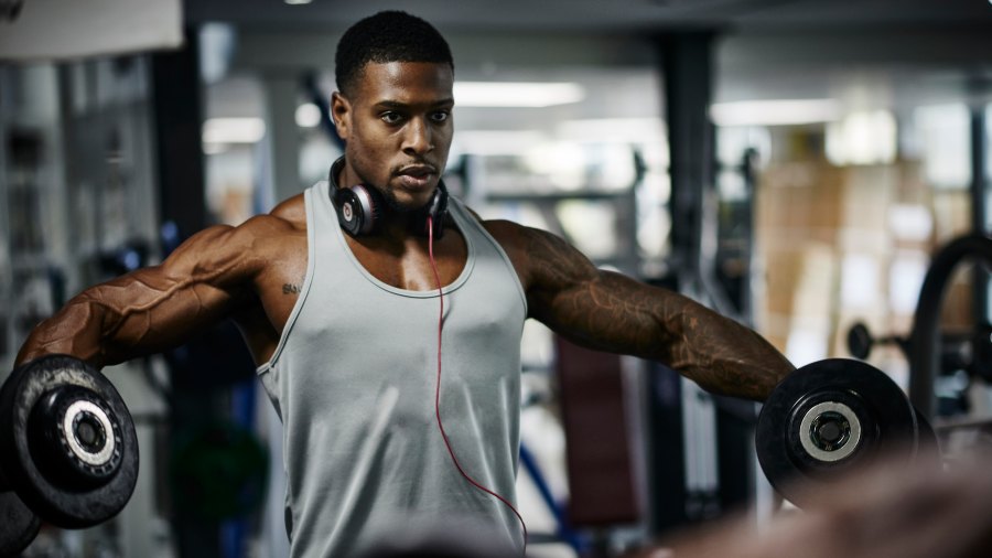 Man Lifting Weights 
