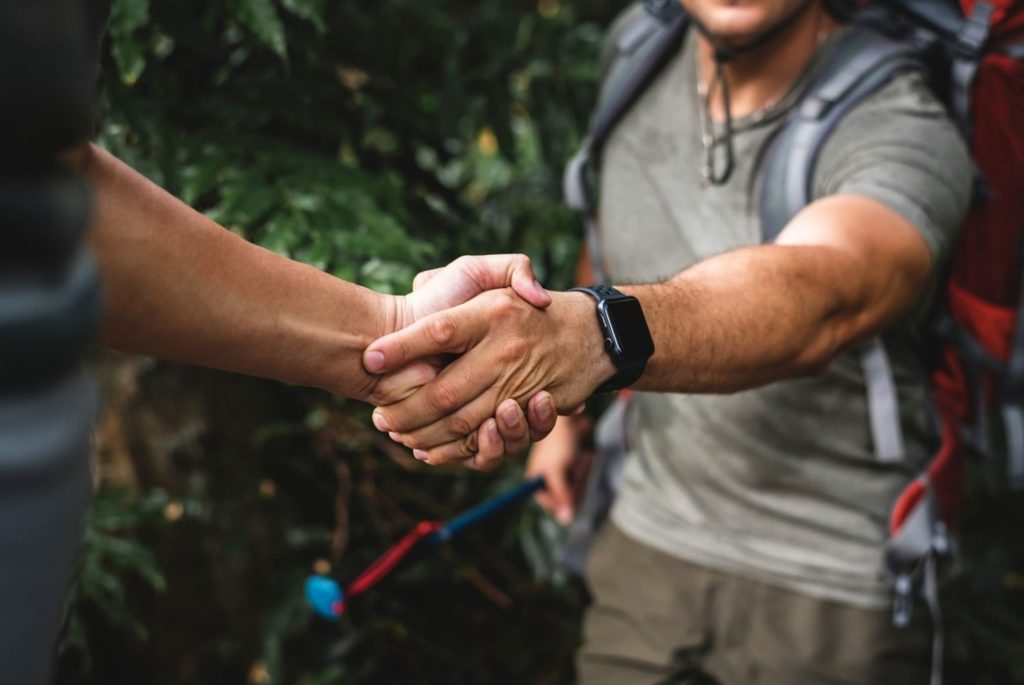 Man giving a helping hand 