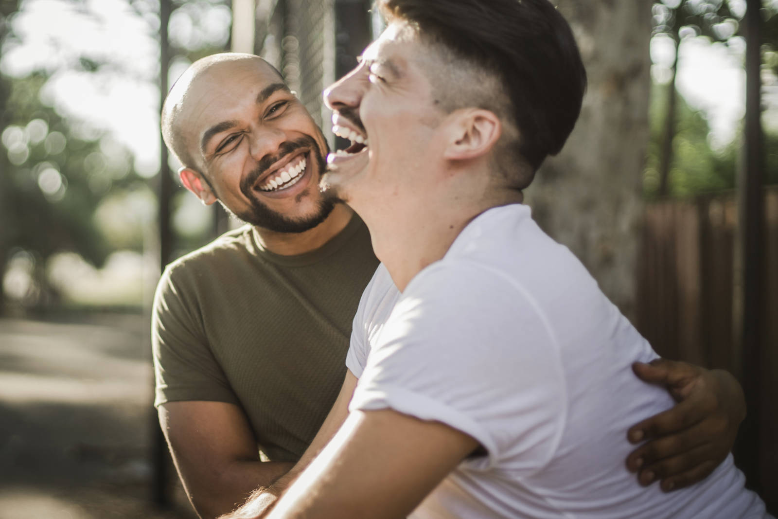 Two Men Laughing