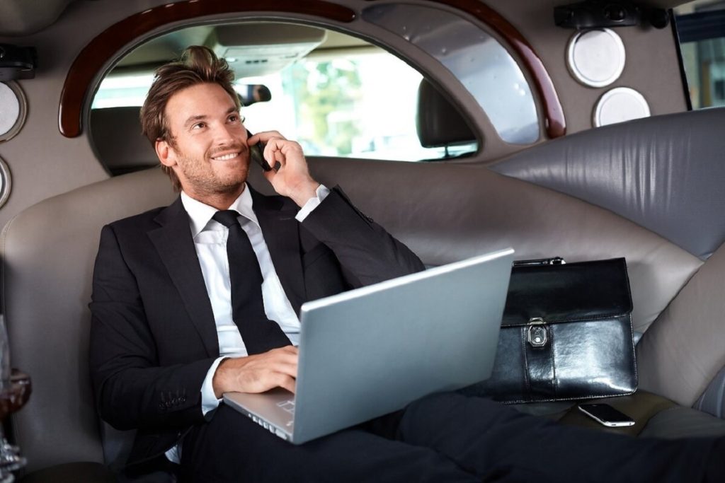 businessman talking phone