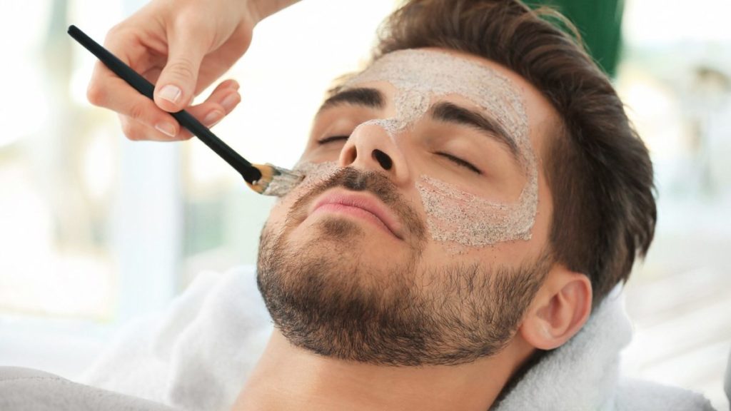 Man Exfoliating 