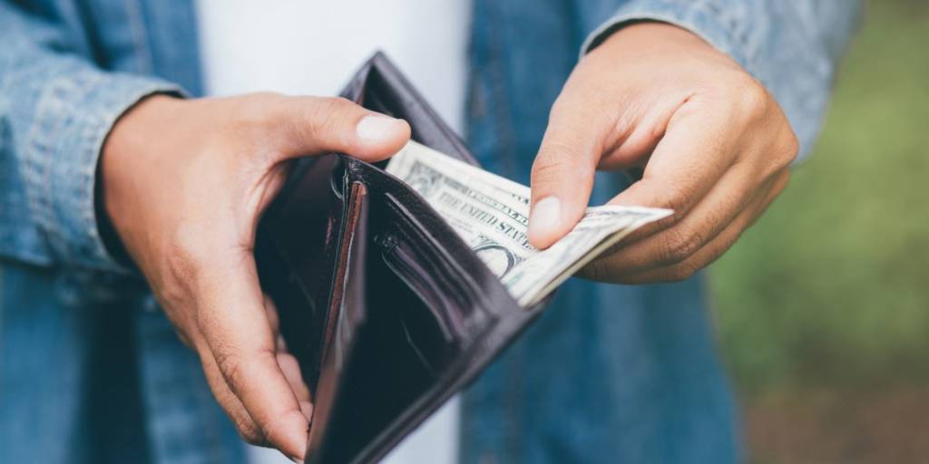 man holding money