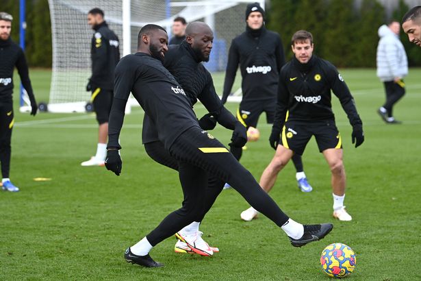 Chelsea team training at Cobham