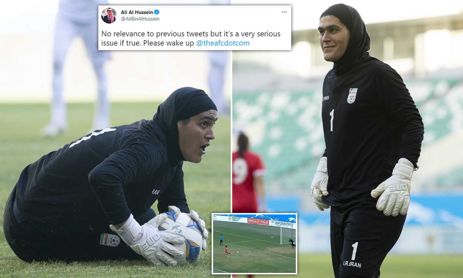 Iran's women team accused by rivals of playing man as a goalkeeper