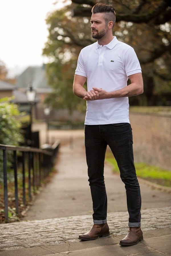 Black Pants with Brown Shoes Outfits Fashion for Men