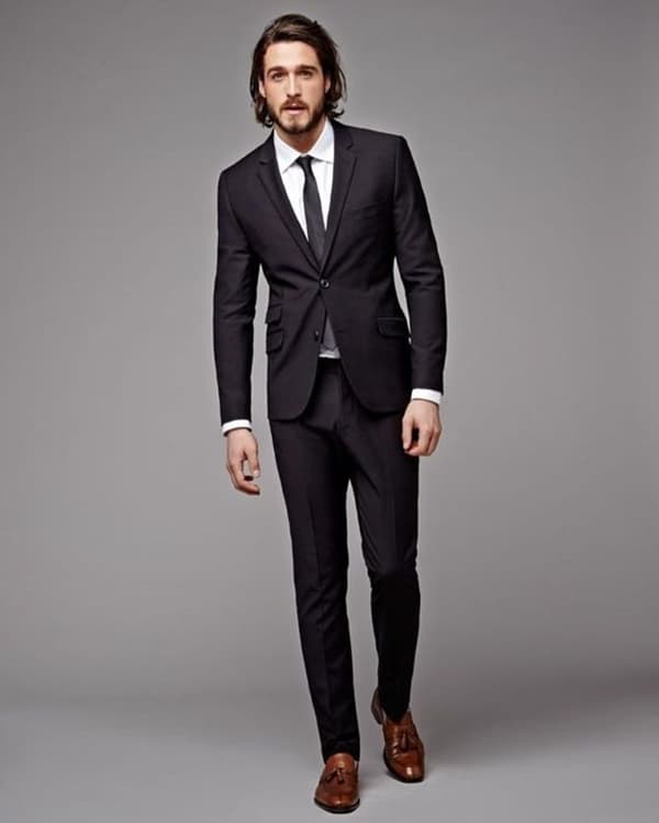 Black Pants with Brown Shoes Outfits Fashion for Men