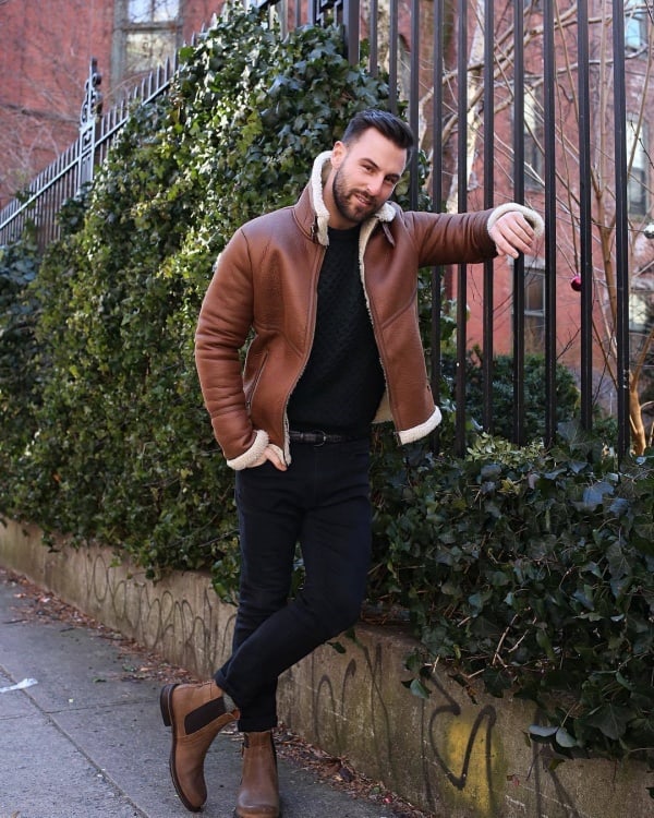 Black Pants with Brown Shoes Outfits Fashion for Men