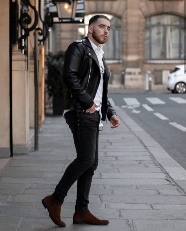 Black Pants with Brown Shoes Outfits Fashion for Men