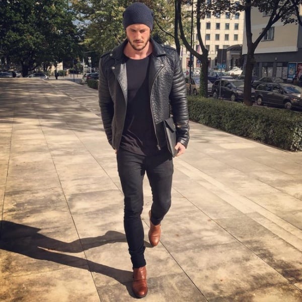 Black Pants with Brown Shoes Outfits Fashion for Men
