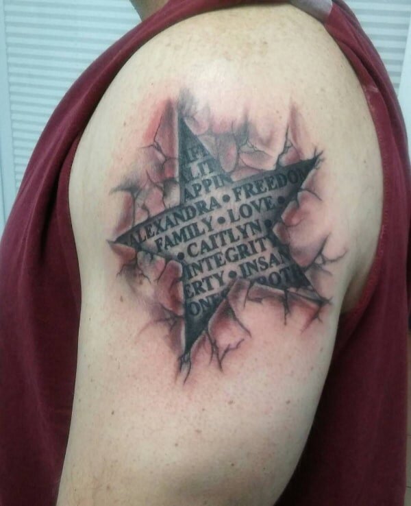 star tattoos for men