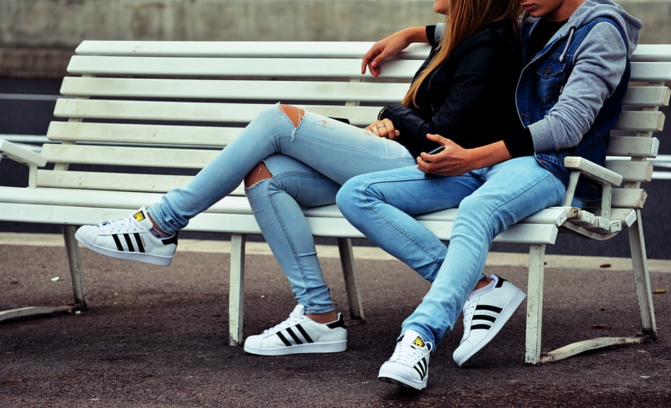 Couple in jeans
