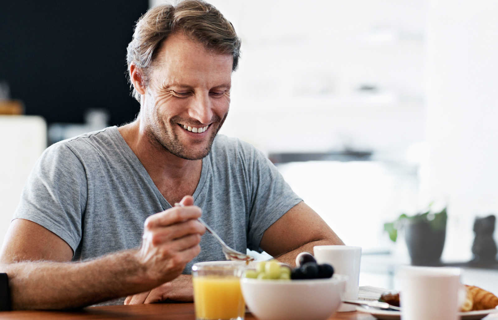 man Maintaining a Healthy Digestive System