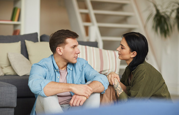 Couple talking 