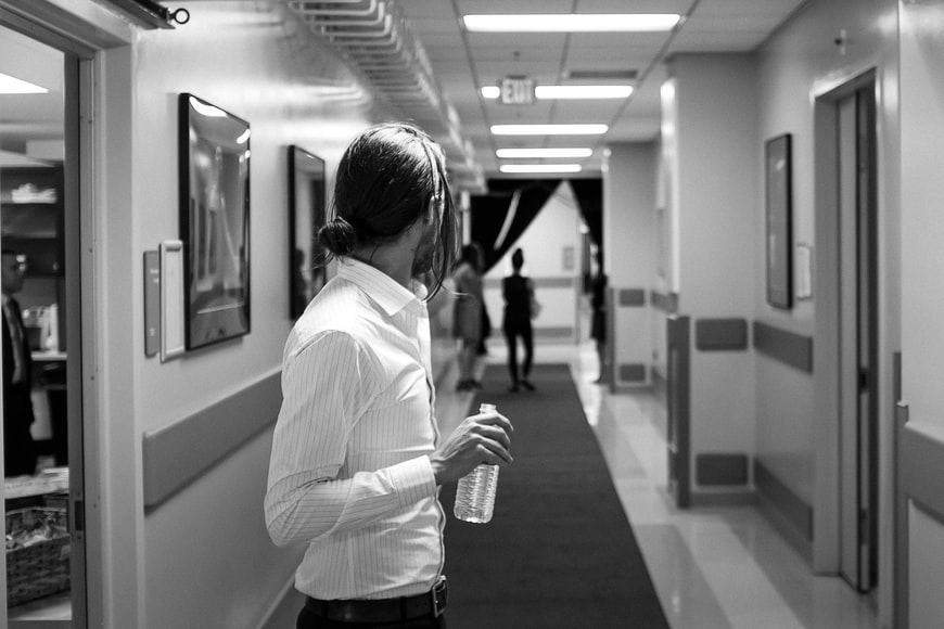 Man with Water Bottle