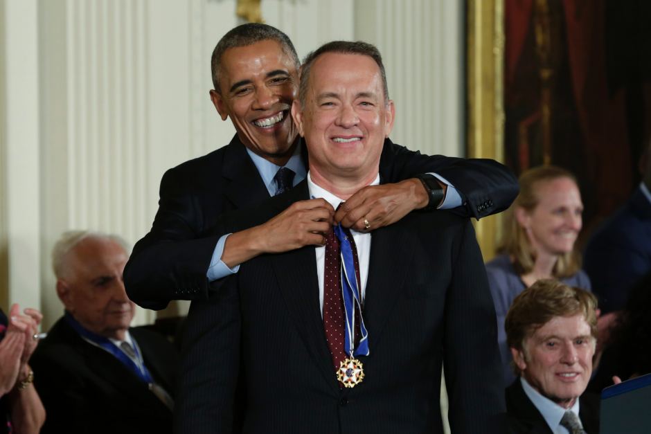 TOM HANKS EARNED A PRESIDENTIAL MEDAL OF FREEDOM
