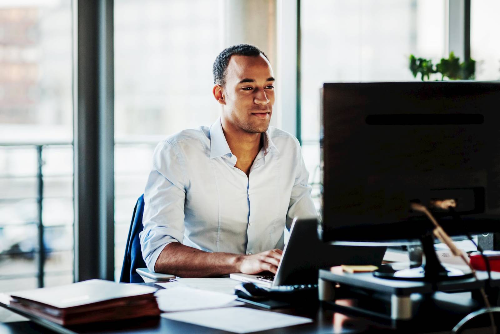 Man Working at office