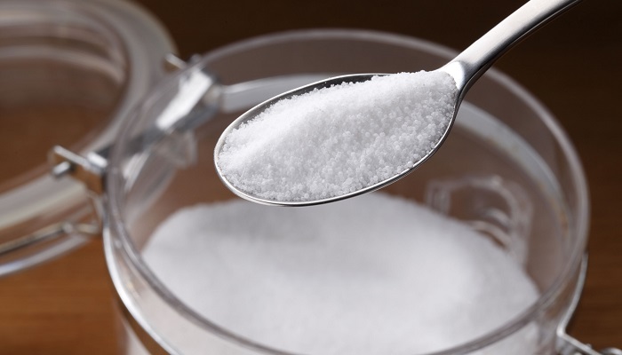 salt on spoon
